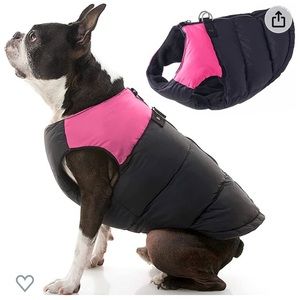 Gooby padded winter vest. Black and pink. Size M. Never worn